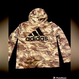 Adidas Brown Camo Hoodie Size 8 Boys